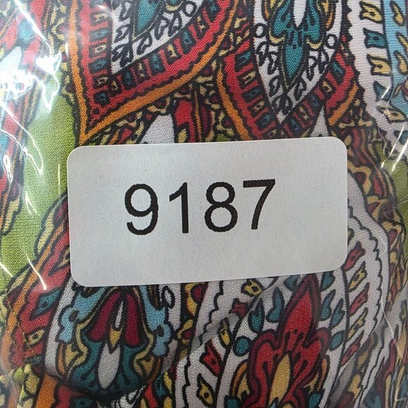 Womens Enfocus Multicolor Paisley Ruched Sleeveless Dress Polyester Stretch 6 - Picture 8 of 8